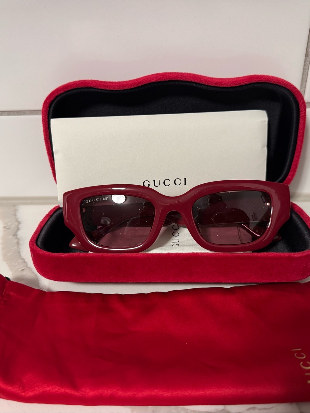 NEW Gucci GG1558SK-005-51 Sunglasses 51mm 100% Authentic
